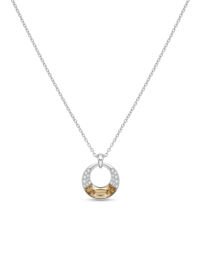 Saint-Yves - Collier Pendentif Cercle Éclat Jaune